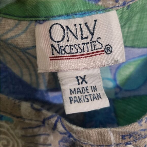 Only Necessities House Dress Lounge Wear Comfy Cool Print, Plus Size 1X - Picture 8 of 8